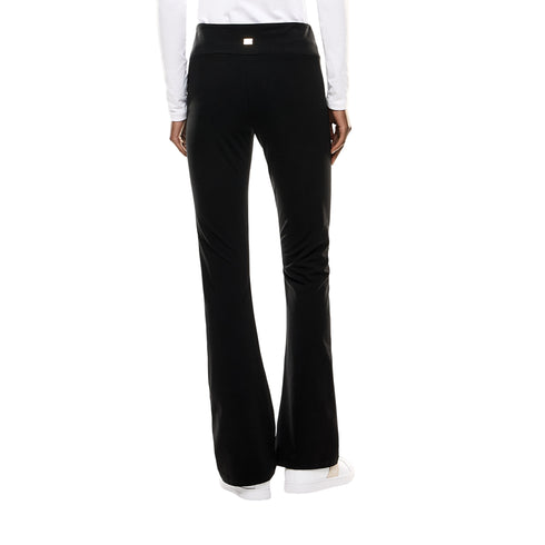 Leggings Donna flare, con fascia elastica in vita e logo posteriore